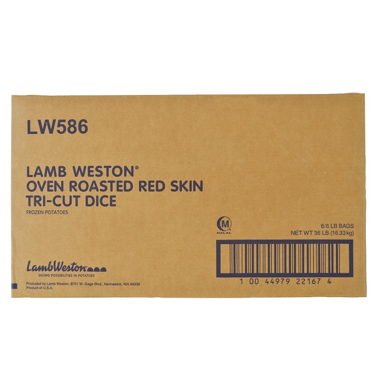 LAMB WESTON POTATO RED DICED 1 INCH SEASONED SKIN ON