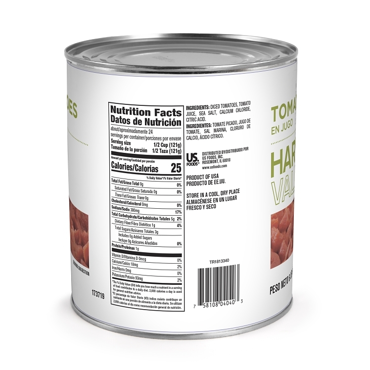 HARVEST VALUE DICED TOMATOES IN JUICE