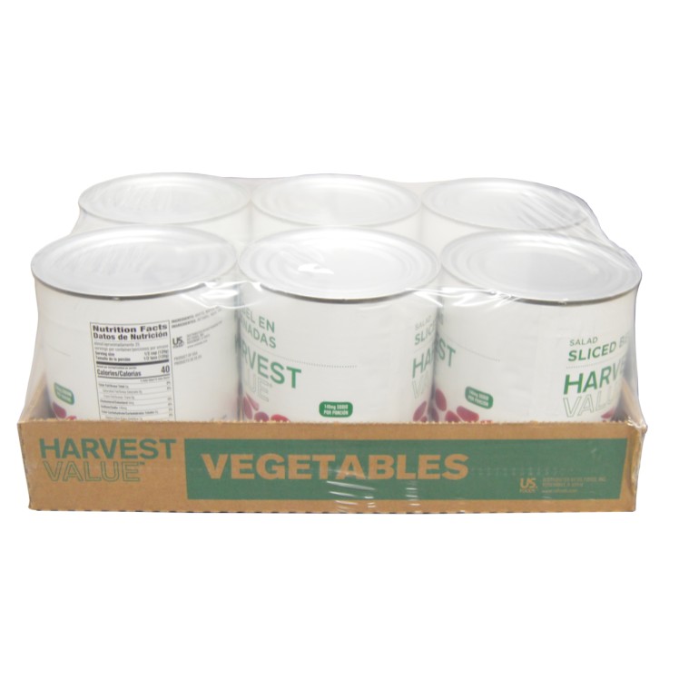 HARVEST VALUE BEET, SLICED SALAD CANNED MICROWAVE