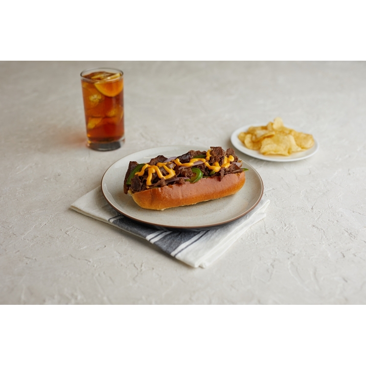 PHILADELPHIA CHEESESTEAK BEEF PHILLY FLAT SLICED RAW FROZEN 4 OZ
