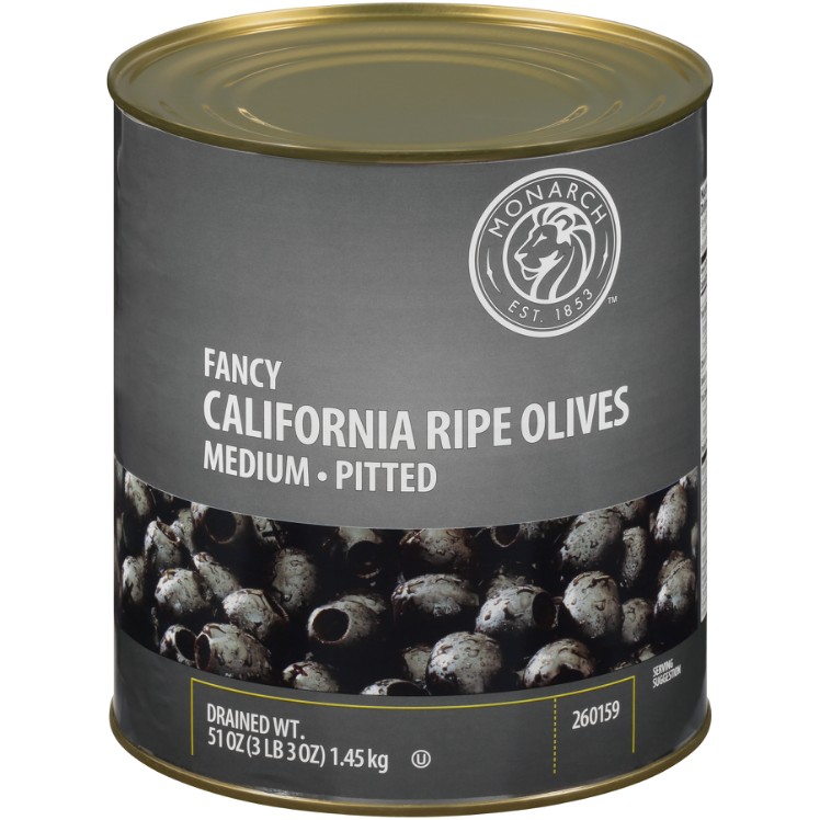 MONARCH FANCY CALIFORNIA RIPE OLIVES MEDIUM PITTED
