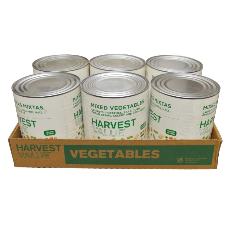 HARVEST VALUE VEGETABLE MIX CUT CANNED