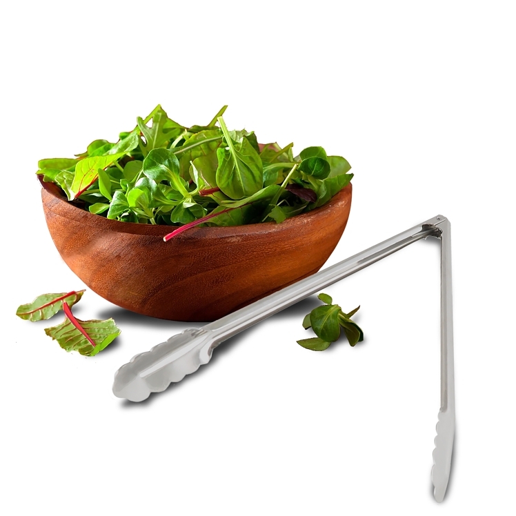 SUPERIOR / CES TONG SCALLOPED 9.5 INCH STAINLESS STEEL HEAVY DUTY