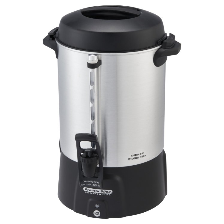 HAMILTON BEACH COFFEE URN POUR OVER 100 CUP ALUMINUM
