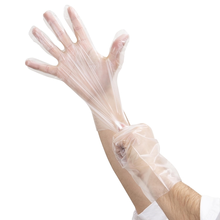 FOODHANDLER MEDIUM CLEAR TEXTURED CAST POLY GLOVES