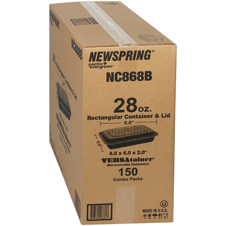 PACTIV CONTAINER, 28 OZ 1 COMPARTMENT PLASTIC WITH