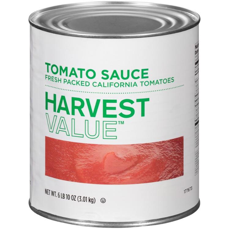 HARVEST VALUE FRESH PACKED TOMATO SAUCE CAN SHELF
