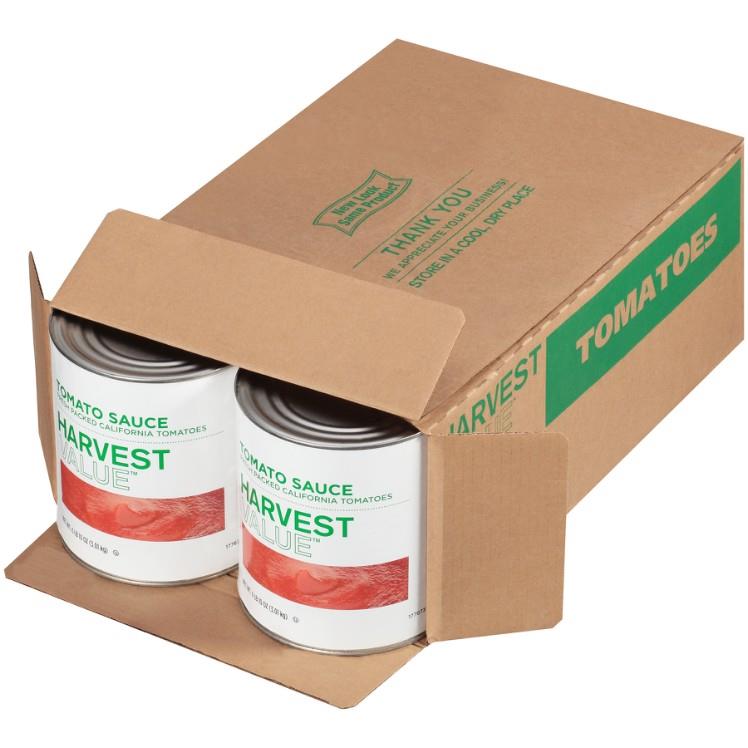 HARVEST VALUE FRESH PACKED TOMATO SAUCE CAN SHELF