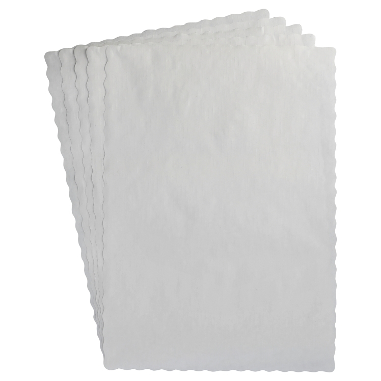 MONOGRAM HOMESPUN WHITE PAPER PLACEMATS 9.62X13.5