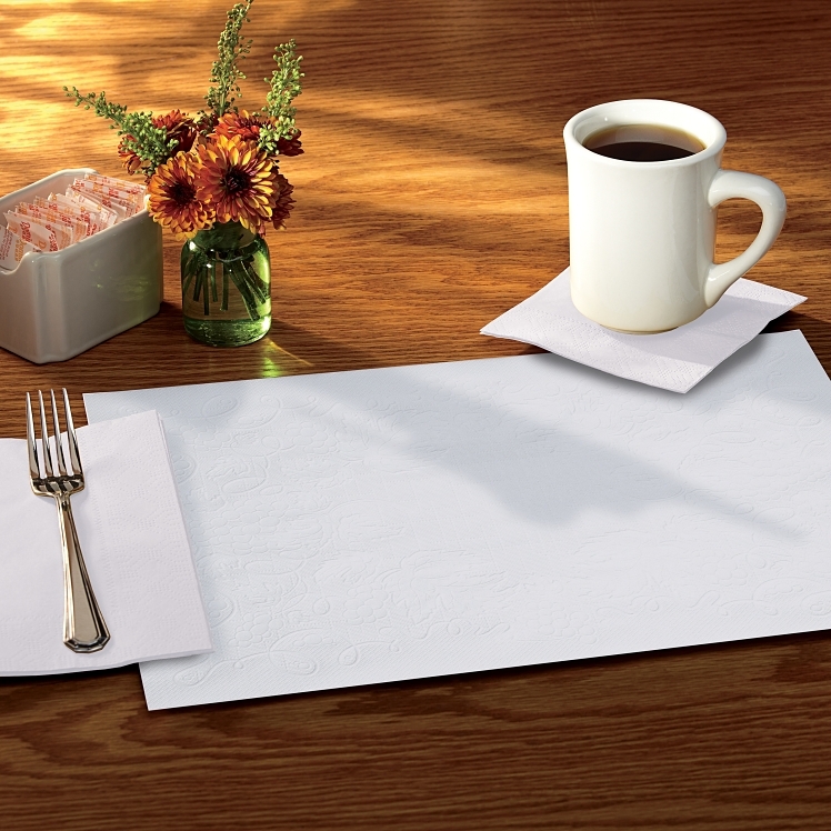 MONOGRAM PLACEMAT PAPER 9.75X14 DOUBLE NAPKIN