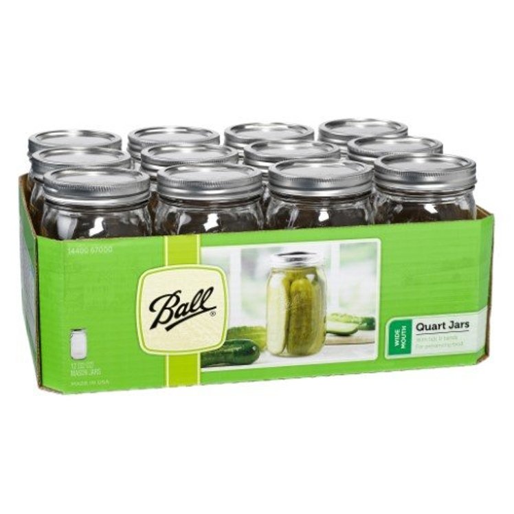BALL WIDE MOUTH MASON JARS 1 QUART