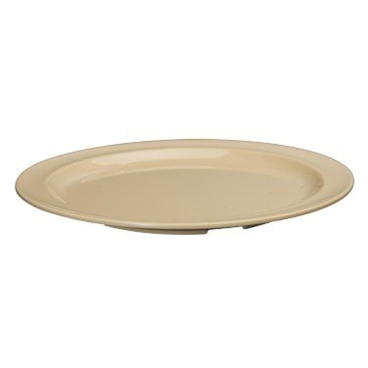 PLATE, 9 MELAMINE HIGH HEAT TAN PLASTIC