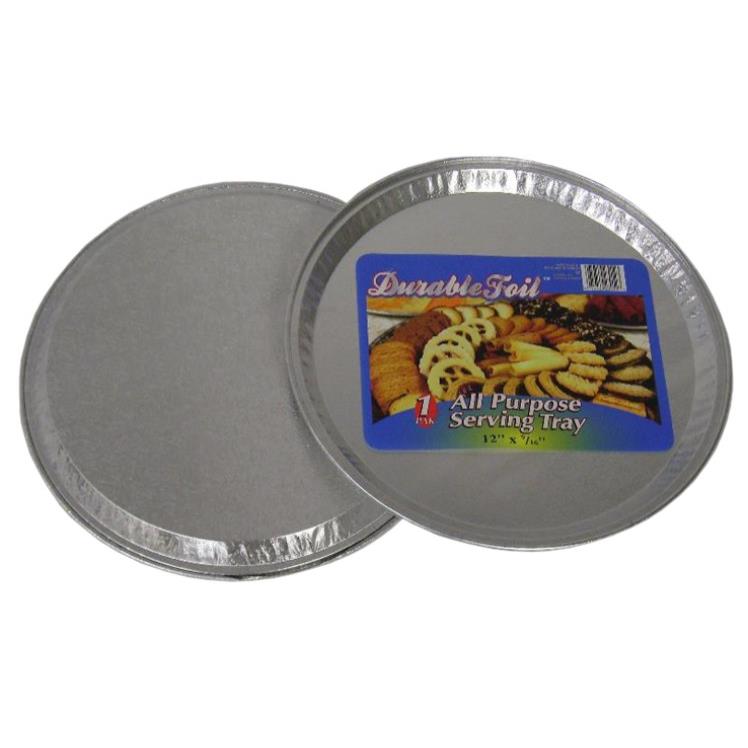 DURABLE PACKAGING TRAY, SERVING FOIL 12 INCH FLAT .56 DEEP