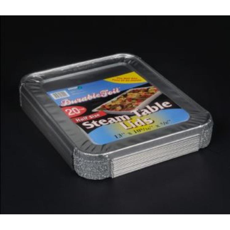 DURABLE PACKAGING STEAM TABLE PAN COVER FOIL HALF SIZE