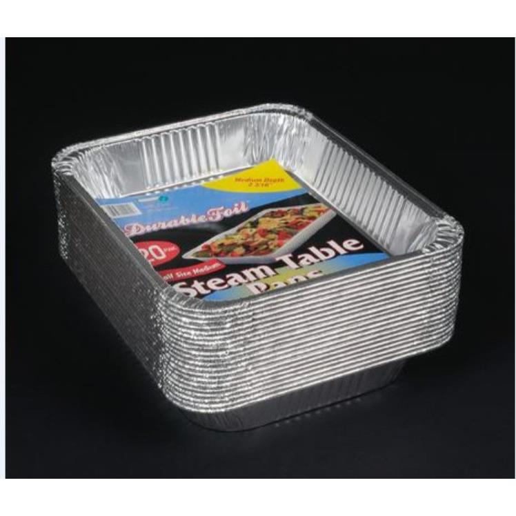 DURABLE PACKAGING DURABLE STEAM TABLE PAN FOIL HALF SIZE