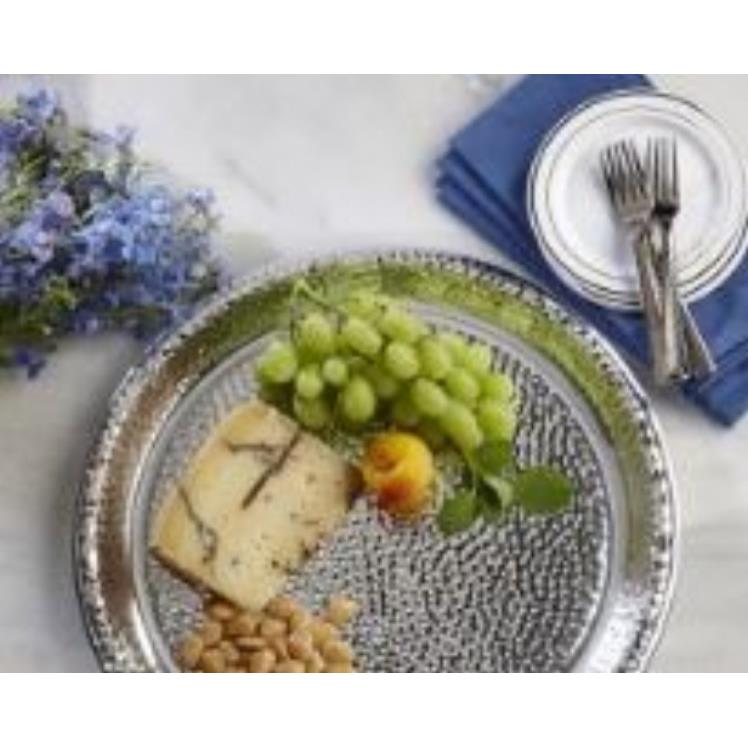 SABERT 12 INCH SILVER PLASTIC PLATTER