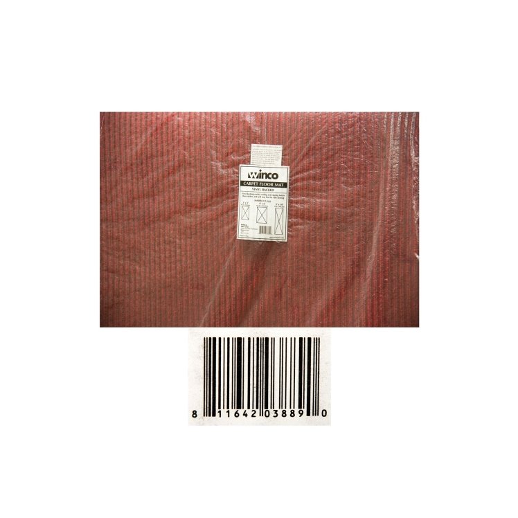 D.W.L. INDUSTRIES/WINCO BURGUNDY VINYL CARPET MAT 3X5 FEET