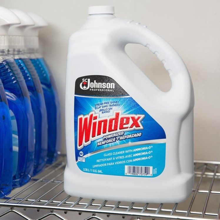 JOHNSON DIVERSIFIED BLUE LIQUID GLASS CLEANER SPRAY BOTTLE