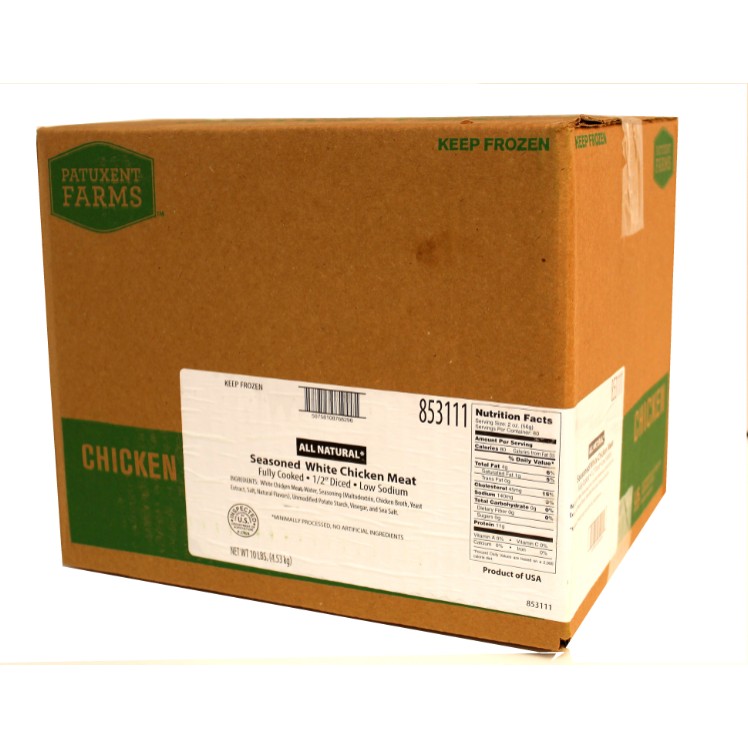 LOW-SODIUM DICED COOKED CHICKEN BREAST