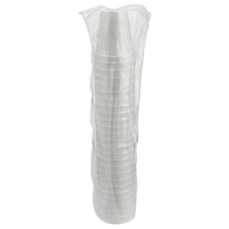 MONOGRAM CUP FOAM 8 OZ WHITE