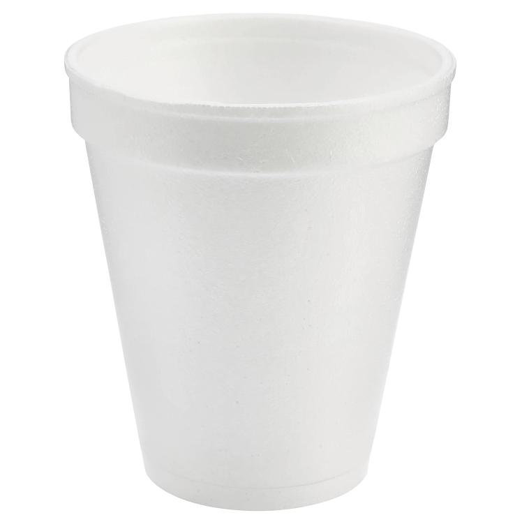 MONOGRAM CUP FOAM 8 OZ WHITE