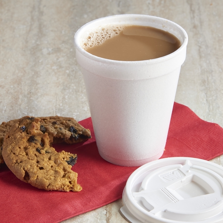 MONOGRAM CUP FOAM 8 OZ WHITE