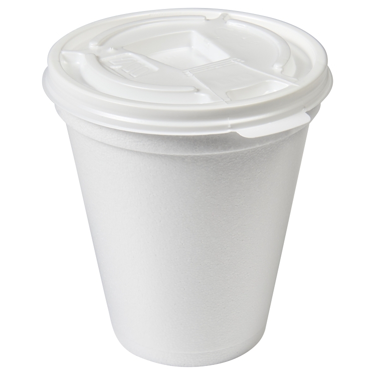 MONOGRAM CUP FOAM 8 OZ WHITE