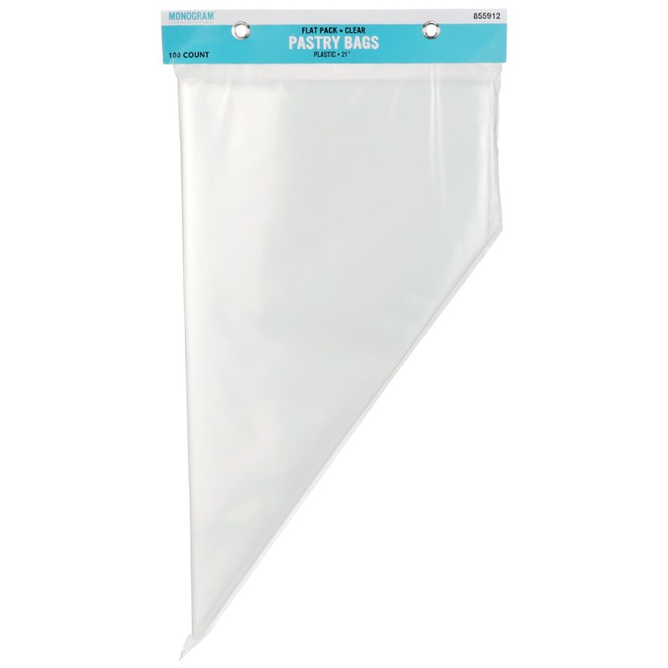 MONOGRAM 21 INCH CLEAR PLASTIC PASTRY BAG