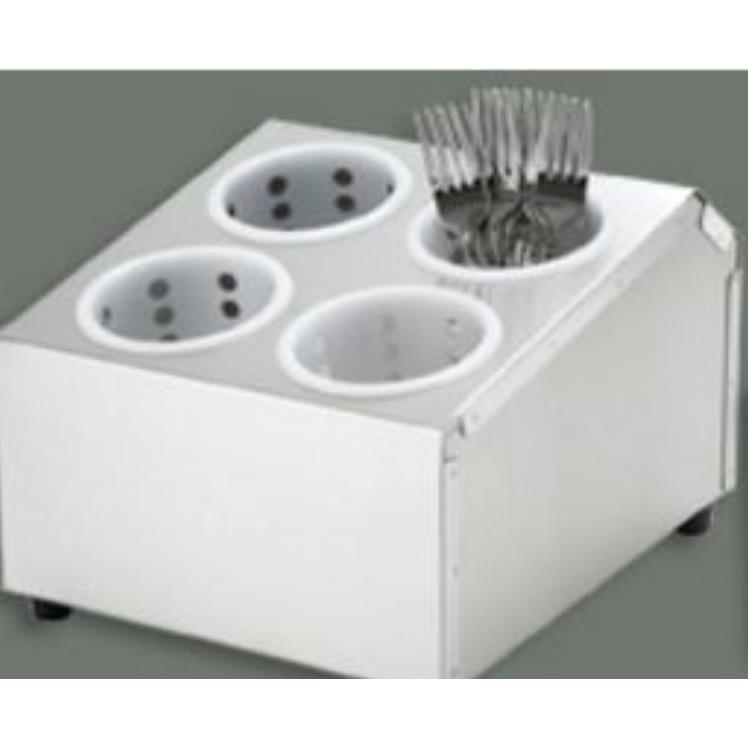 WINCO HOLDER FLATWARE 4 CYLINDER HOLES STAINLESS STEEL
