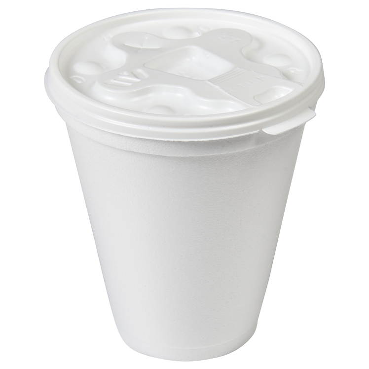 MONOGRAM CUP FOAM 12 OZ WHITE