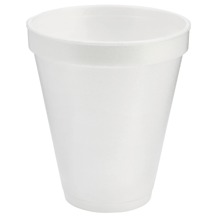 MONOGRAM CUP FOAM 12 OZ WHITE