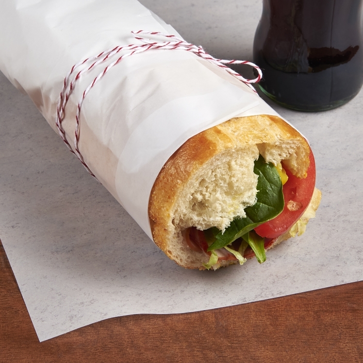 MONOGRAM FLAT WHITE 12X12 INCH WAX PAPER WRAP