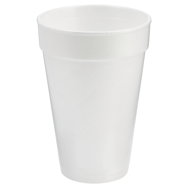 MONOGRAM WHITE FOAM CUP 16 OZ