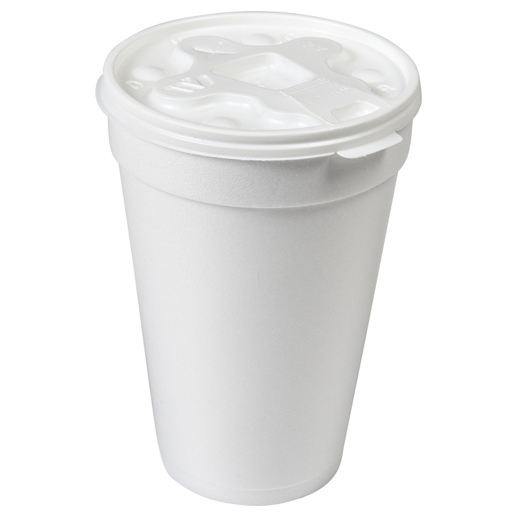 MONOGRAM WHITE FOAM CUP 16 OZ
