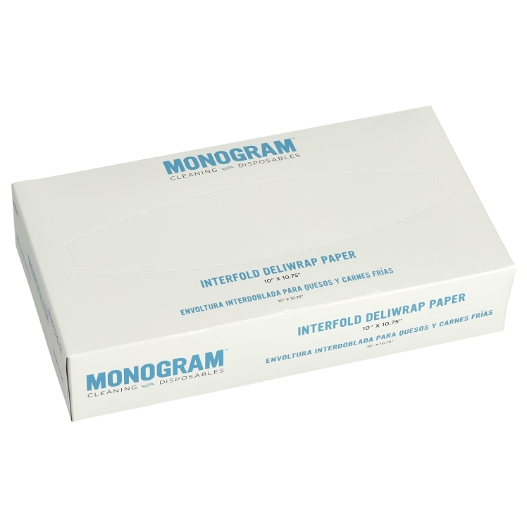 MONOGRAM WAX PAPER WRAP 10.75X10 WHITE