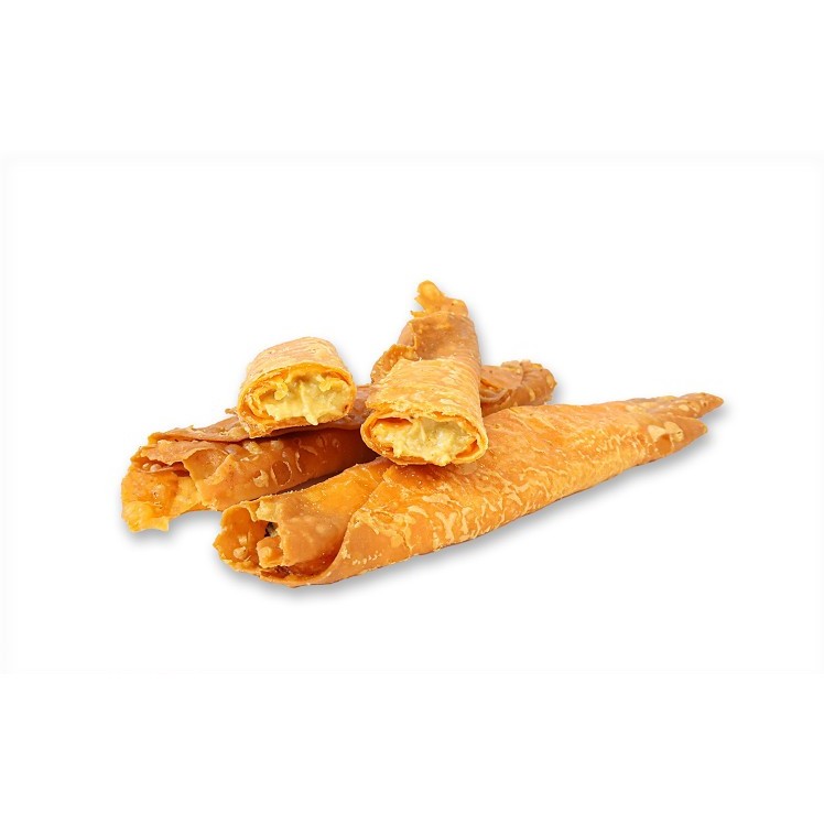 STATE FAIR / TYSON CRISPITOS FULLY COOKED CHICKEN AND CHEESE FILLING IN A FLOUR TORTILLA