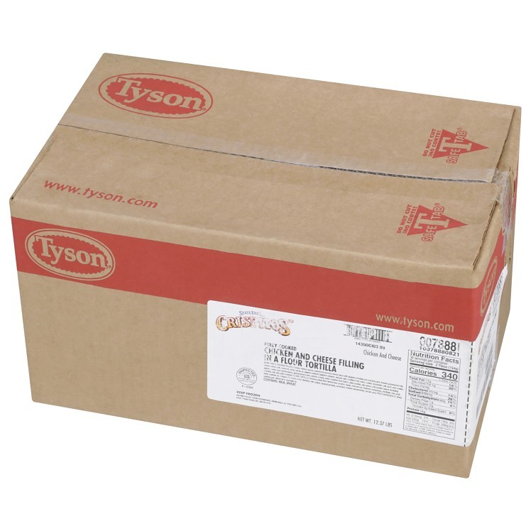 STATE FAIR / TYSON CRISPITOS FULLY COOKED CHICKEN AND CHEESE FILLING IN A FLOUR TORTILLA