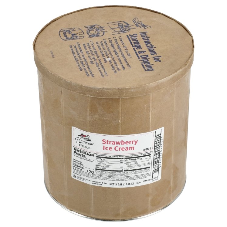 GLENVIEW FARMS ICE CREAM STRAWBERRY TUB