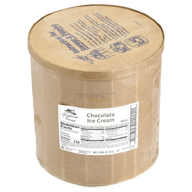 GLENVIEW FARMS ICE CREAM CHOCOLATE TUB