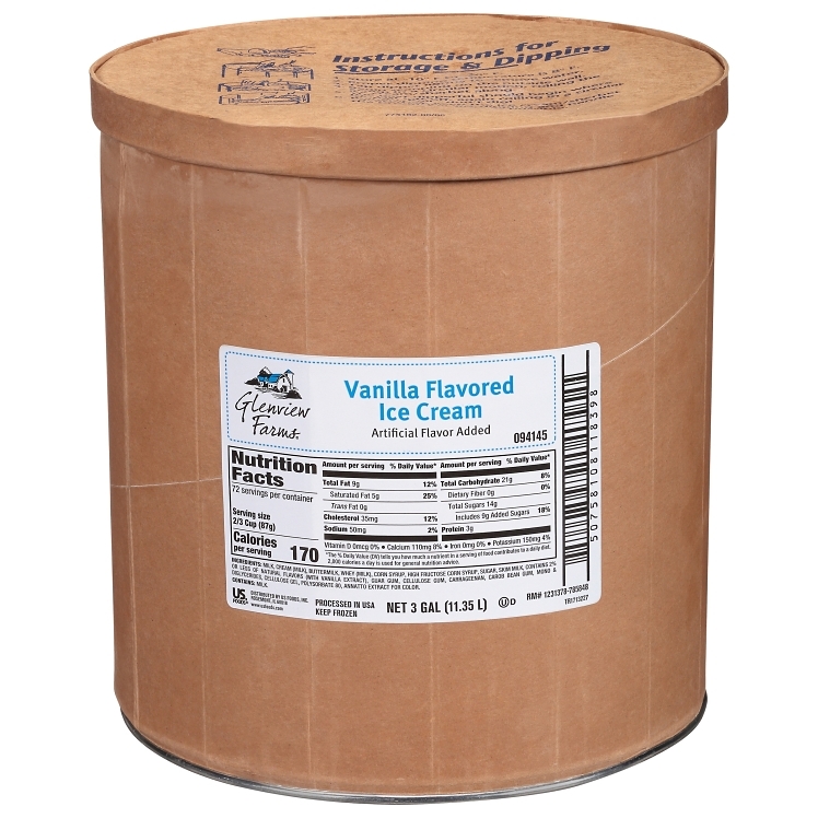 GLENVIEW FARMS ICE CREAM VANILLA TUB