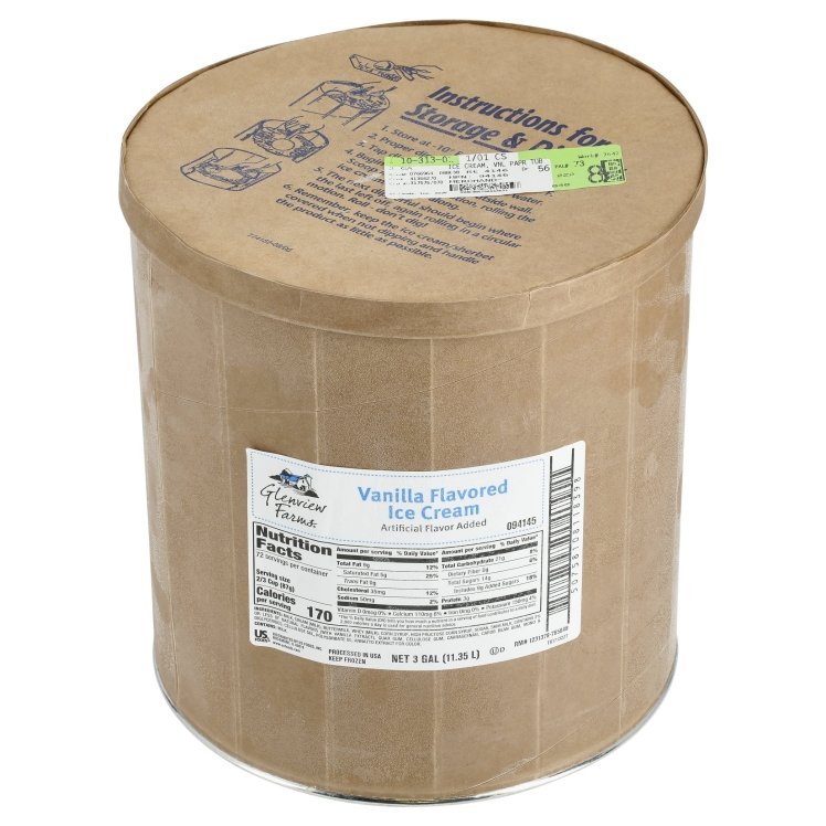 GLENVIEW FARMS ICE CREAM VANILLA TUB