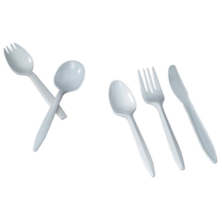 Prime Source Teaspoon Mediumweight White Polypropylene Bulk Plastic
