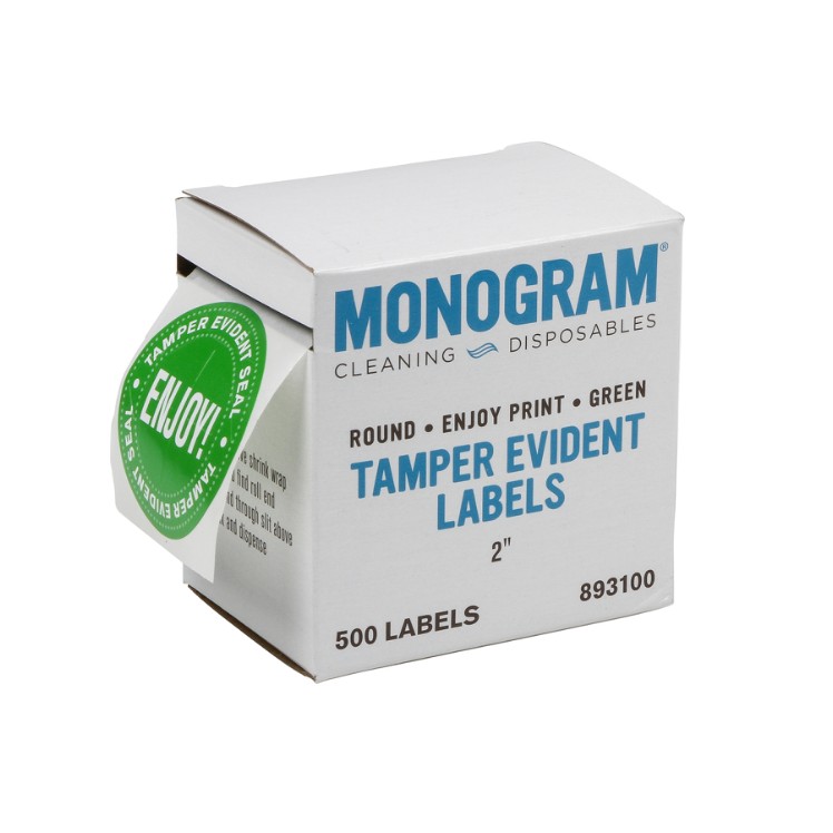 MONOGRAM LABEL, TAMPER EVIDENT ENJOY 2 DOT 500 ROLL