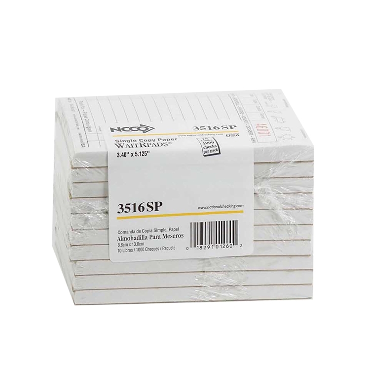 NCCO 3516SP 3.40 X 5.125 SINGLE COPY PAPER GUEST CHECK