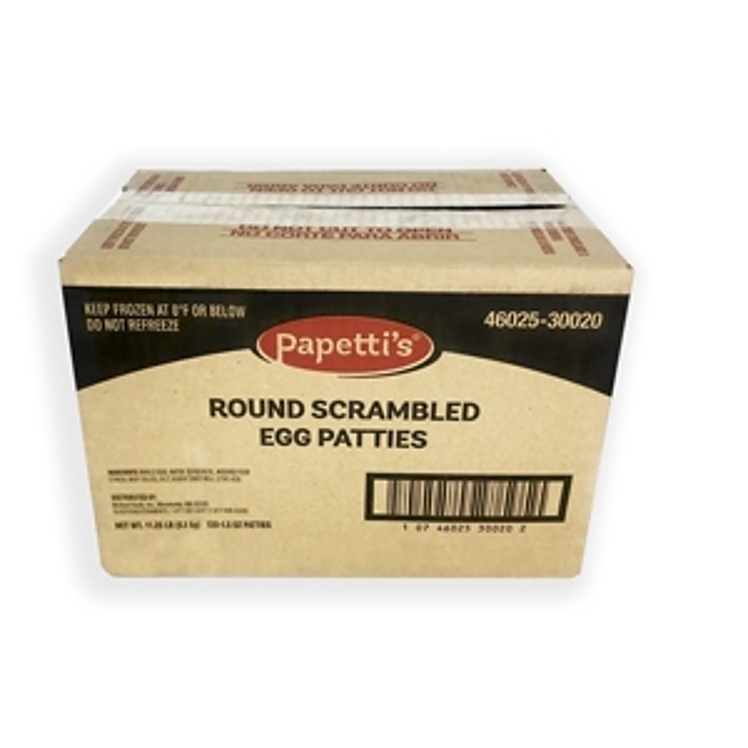 PAPETTIS / TABLE READY SCRAMBLED PLAIN 3.5 INCH ROUND EGG PATTY