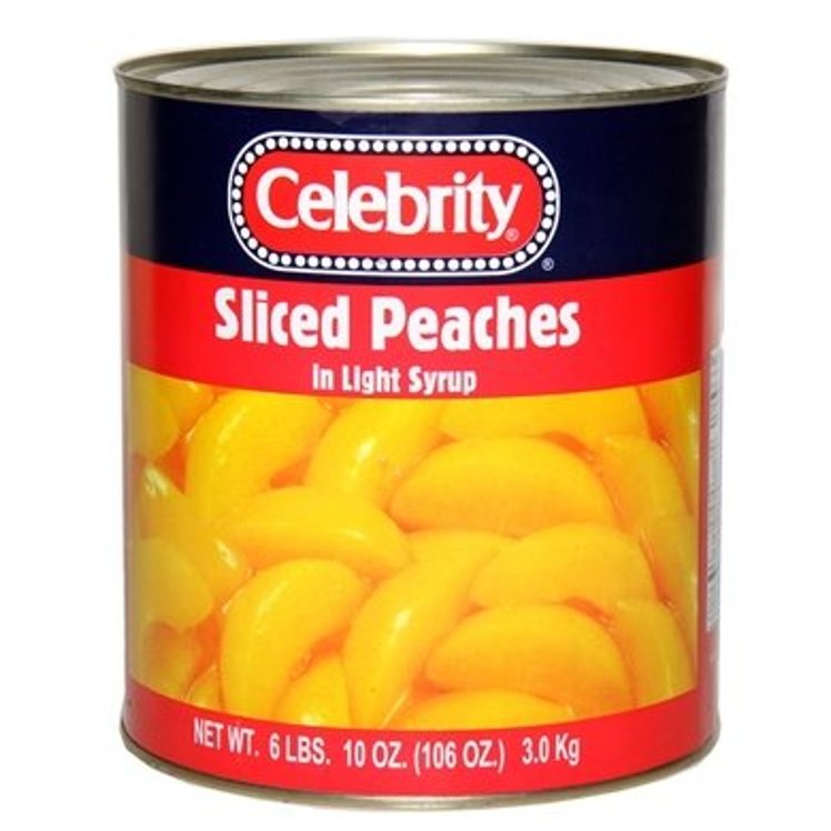 CELEBRITY / ATALANTA PEACH SLICED IN LIGHT SYRUP STANDARD CANNED