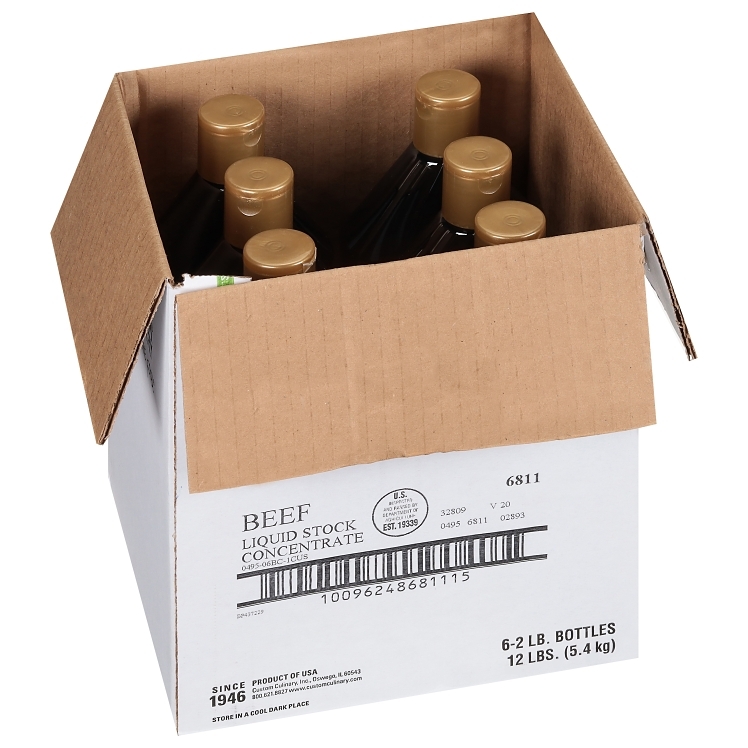 CUSTOM CULINARY GOLD LABEL BEEF STOCK LIQUID CONCENTRATE SHELF STABLE