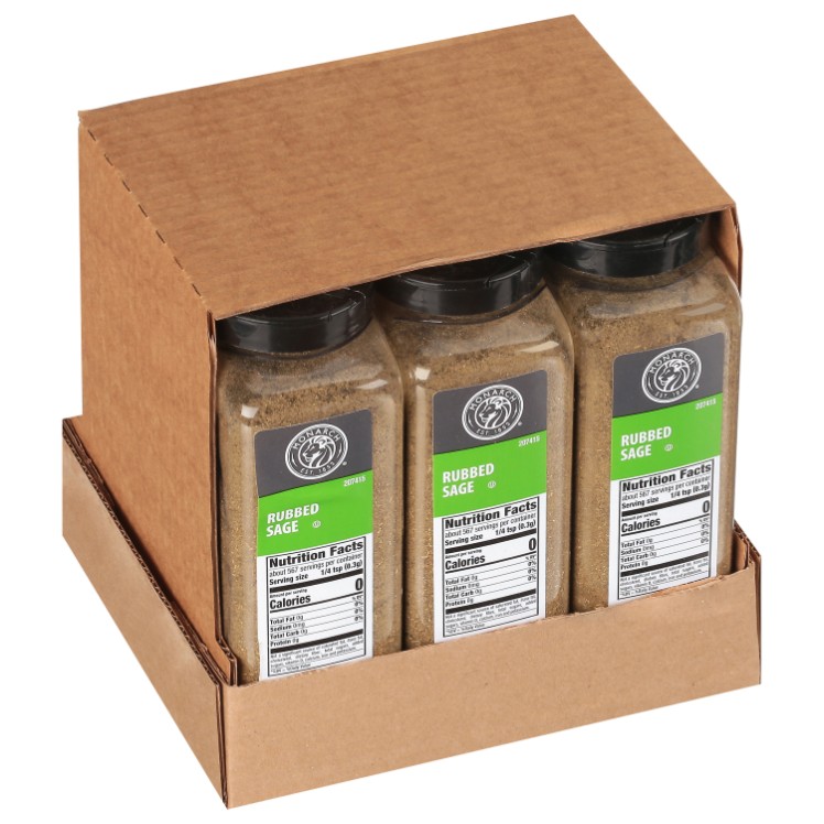 MONARCH SAGE LEAF RUBBED SPICE PLASTIC BOTTLE