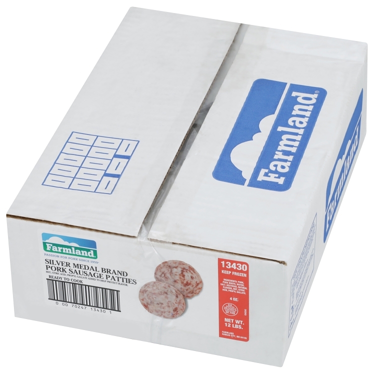 FARMLAND SILVER PORK SAUSAGE PATTIES 4 OZ 13430