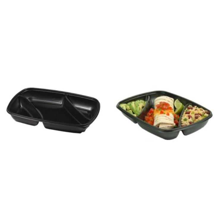 CONTAINER, 11.13X8 3 CMPT PLST